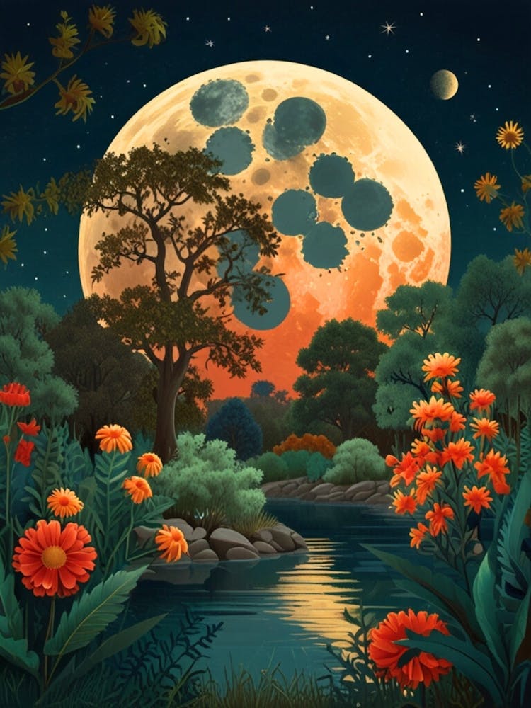 Full Moon In The Forest