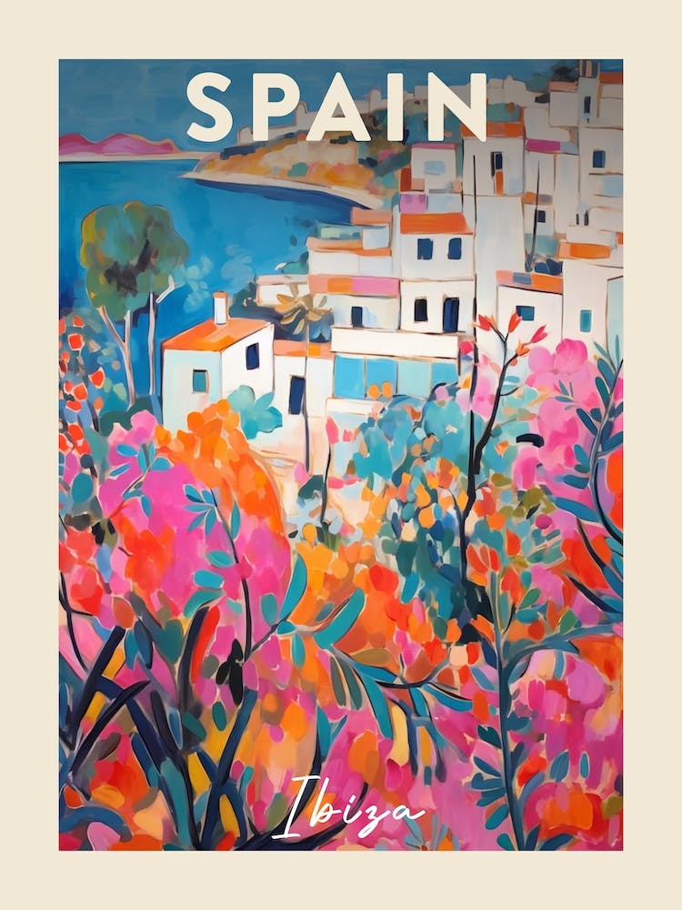 Ibiza Spain 3 Fauvist Painting  Travel Poster