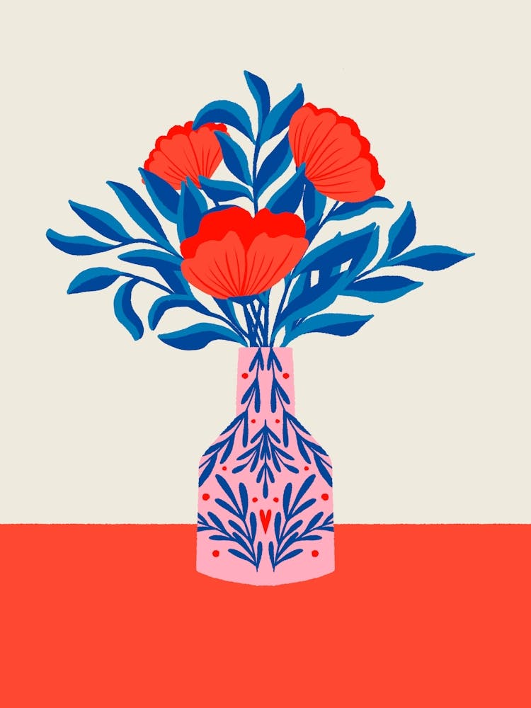 Poppies In A Vase