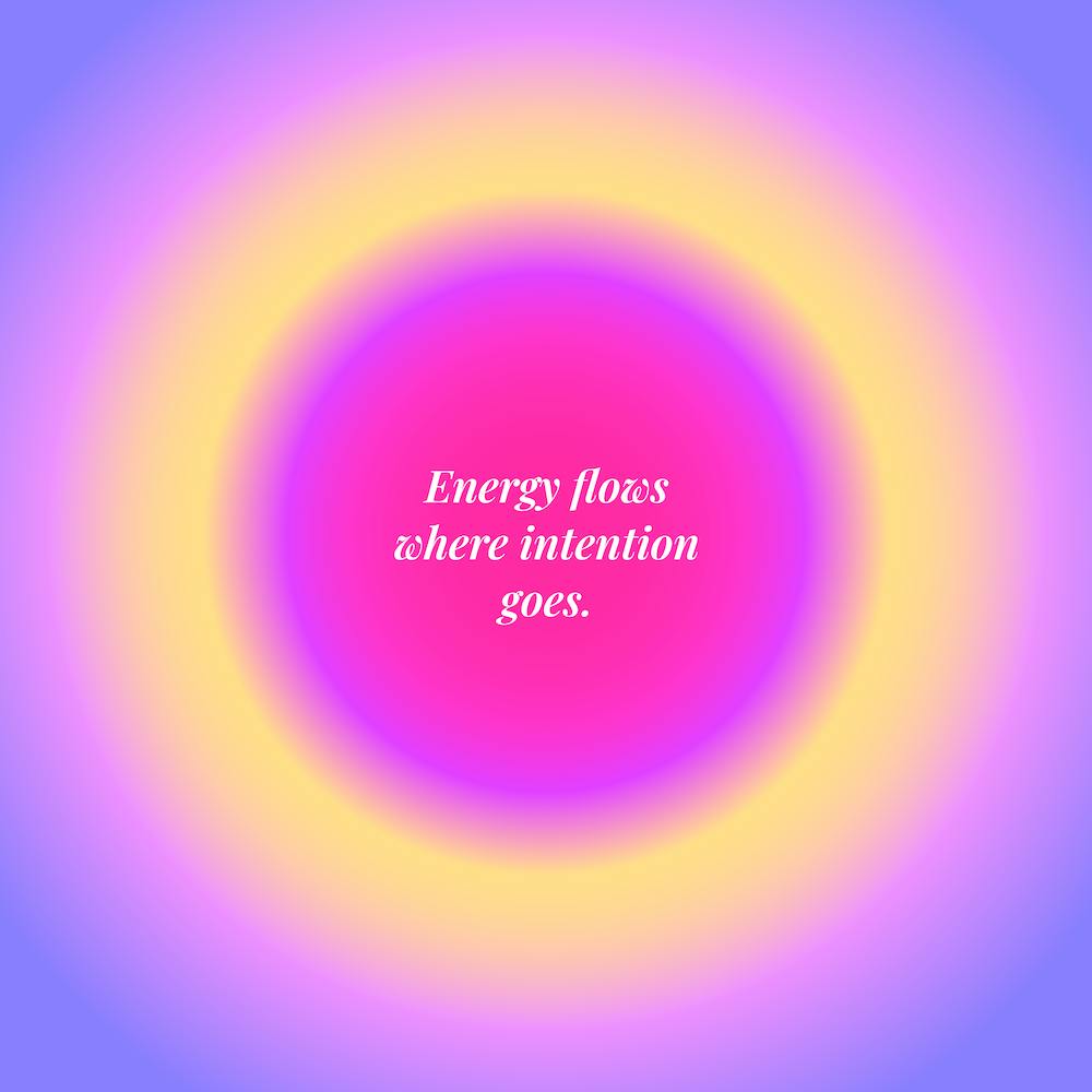 Energy Flows Where Intention Goes