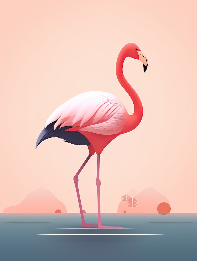 Minimal Flamingo Elegance
