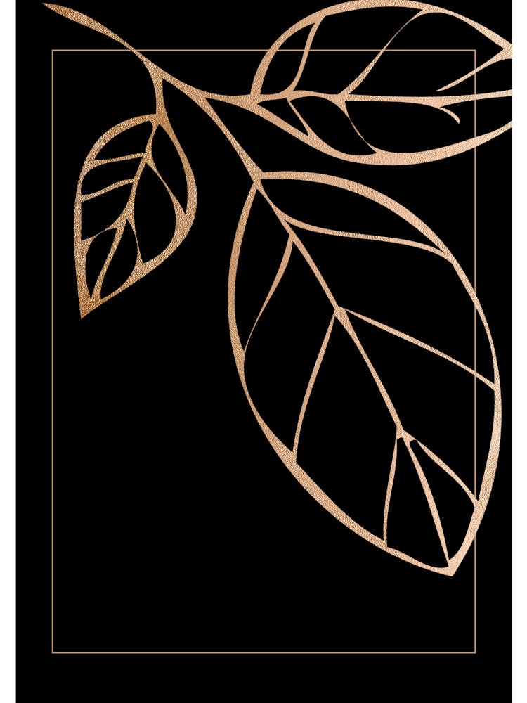 Gold Leaf on Black 5