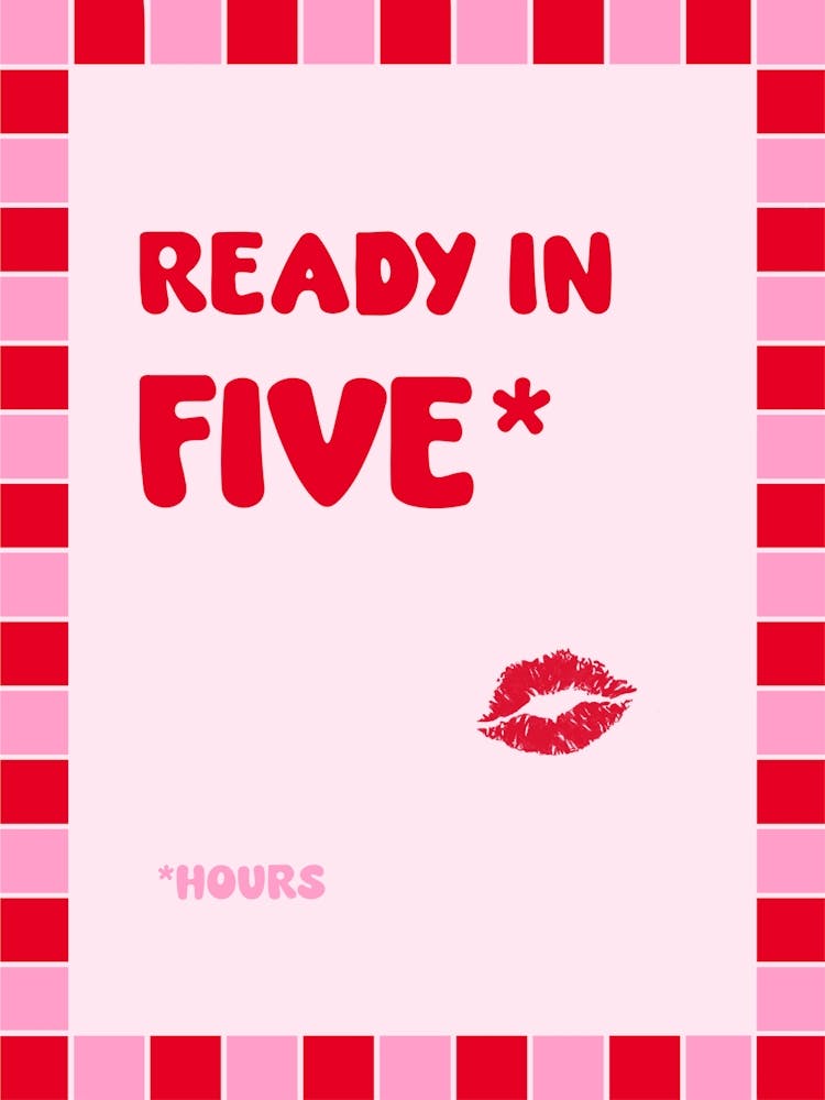 Ready In Five Hours Fun Girly Red and Pink Dressing Room Bedroom