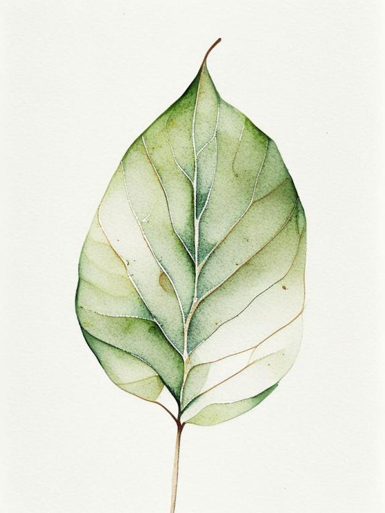 Potato Leaf Minimalist Watercolour 3
