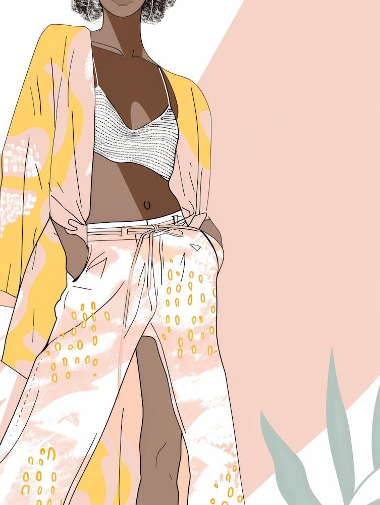 Afro-American Woman In Robe