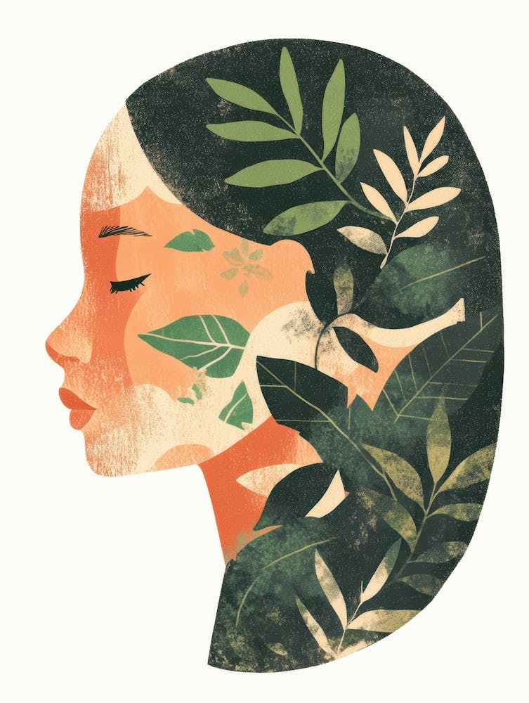 Portrait Of A Woman With Leaves 37