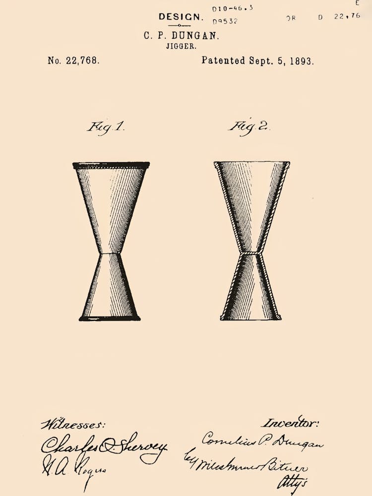 Jigger Patent Vintage Poster