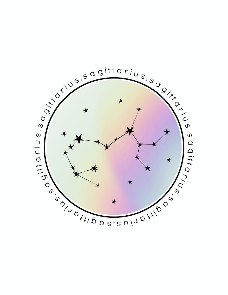 Sagittarius  Zodiac Star Chart