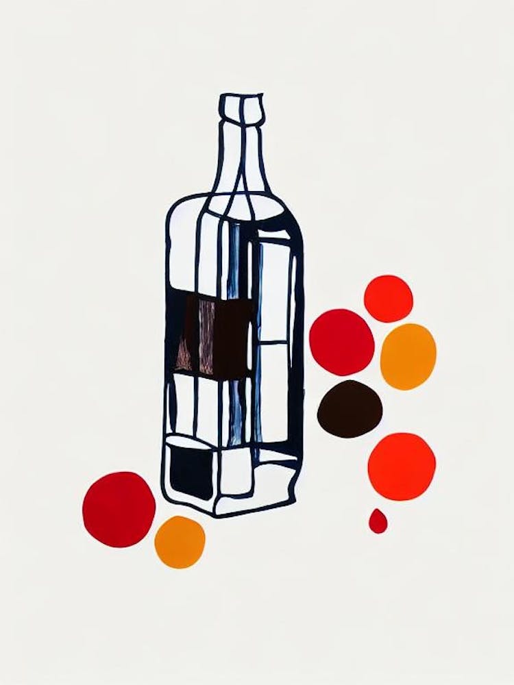 Choco Cola 1 Picasso Line Drawing Cocktail Poster