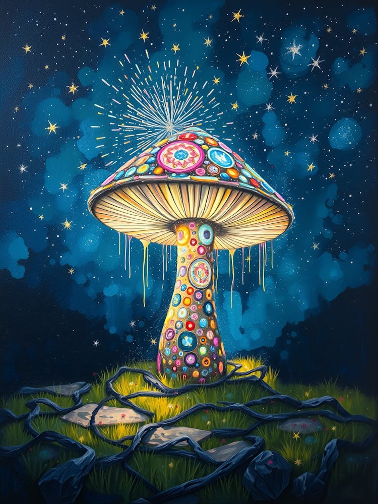 Mushroom At Night