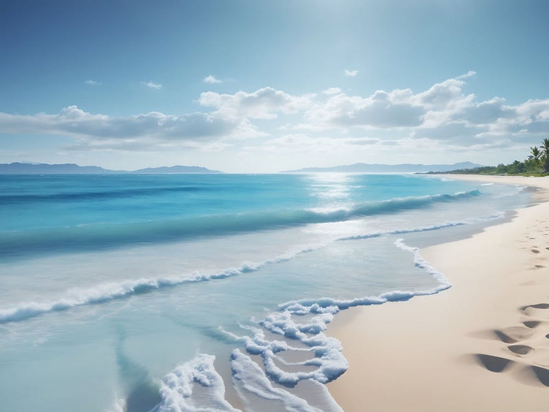 Blue Sea And White Sandy Beach