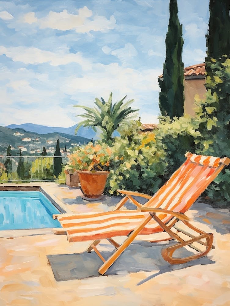 Sun Lounger By The Pool In Florence Italy 2
