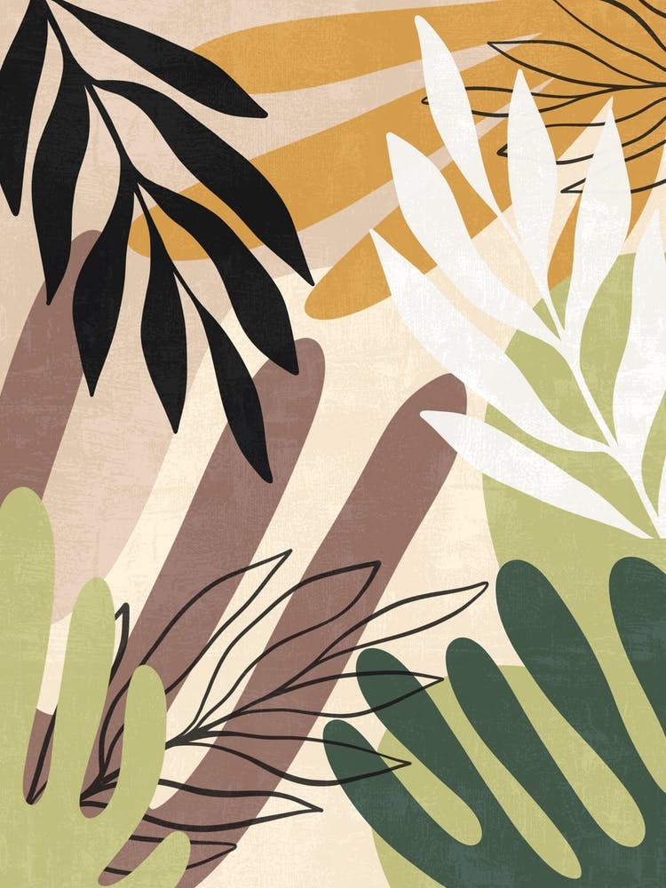 Abstract Leaves Canvas Print