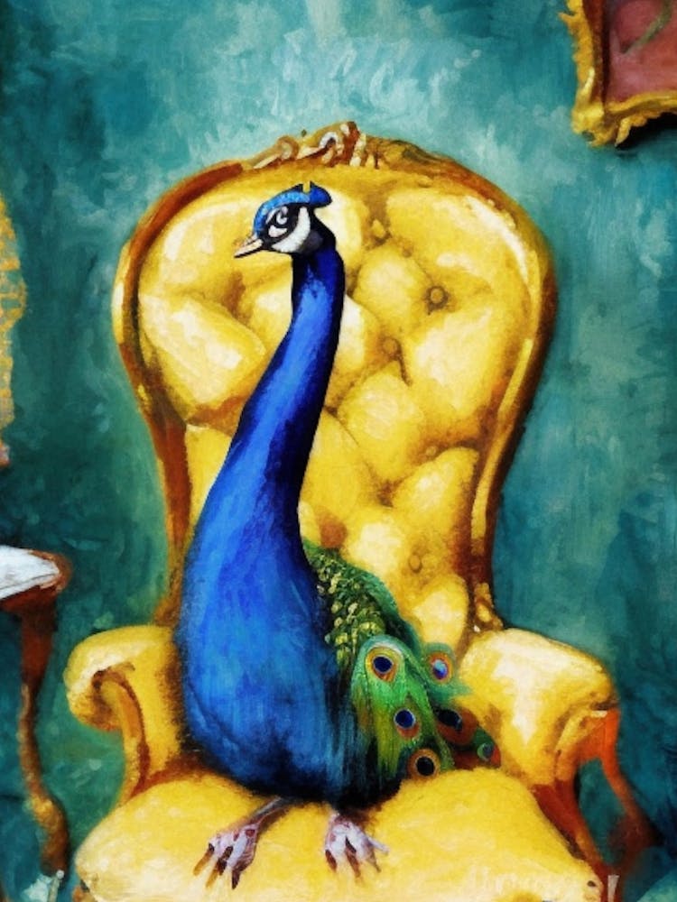 Yellow Chair Peacock