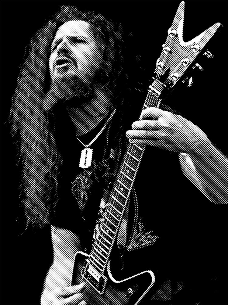 Dimebag Darrell line Art 4