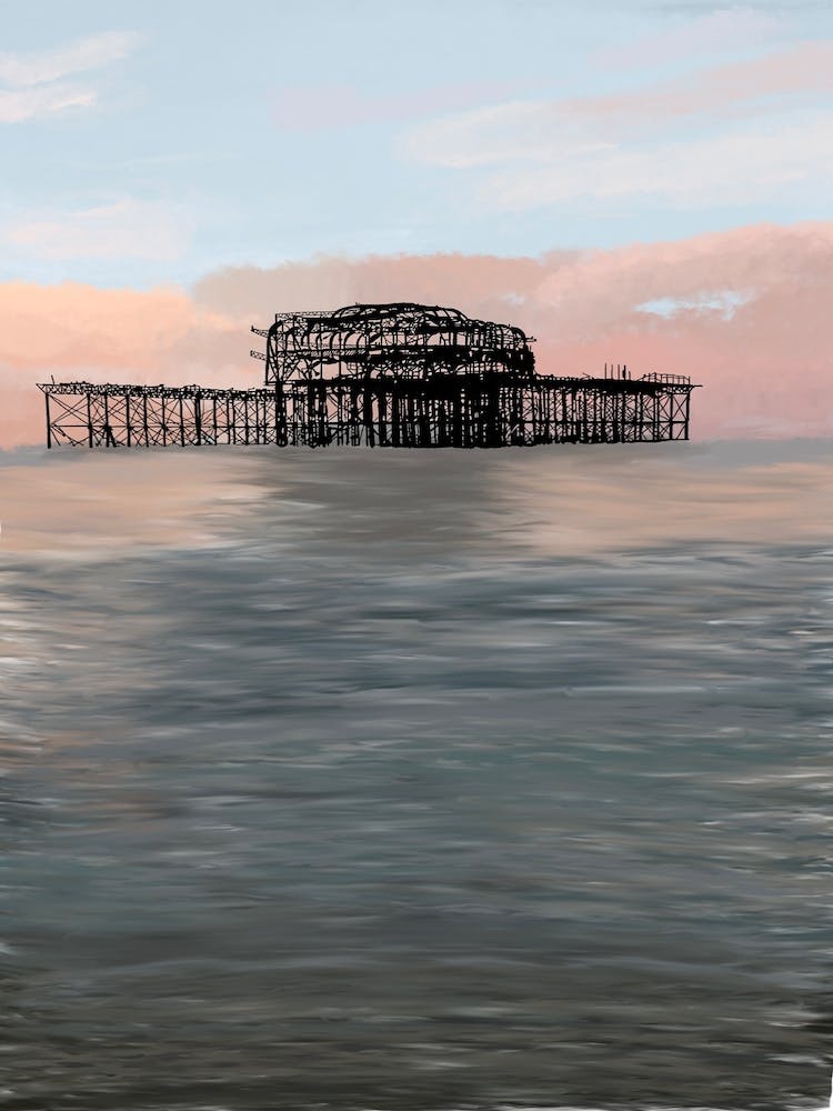 Brighton burnt out West Pier