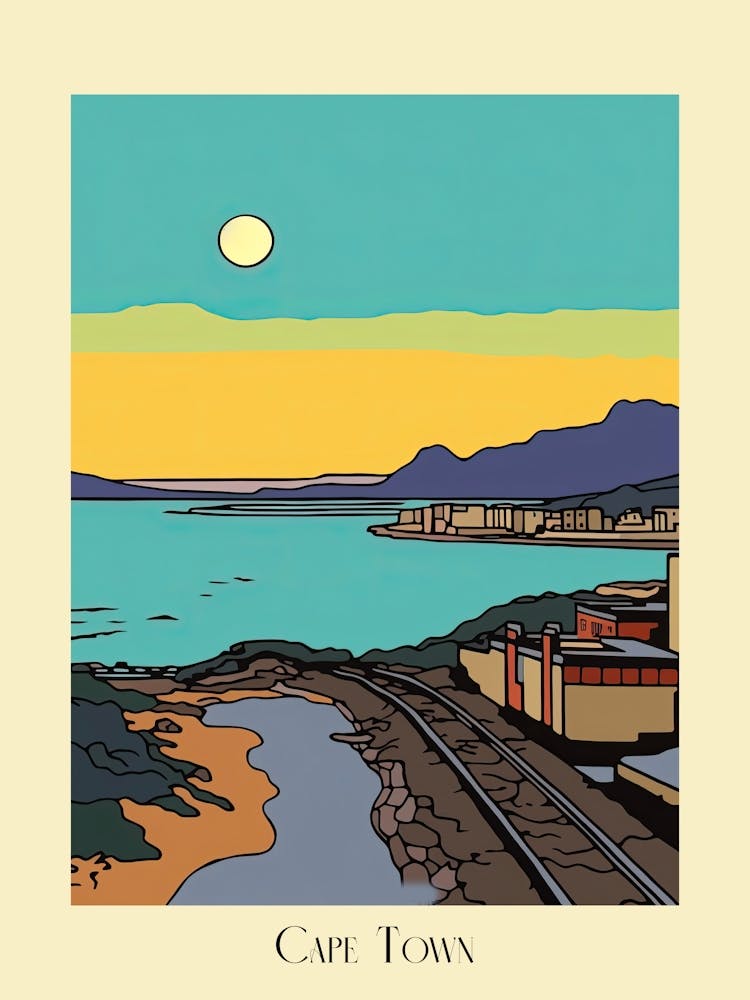 Poster Of Minimal Design Style Of Cape Town, South Africa 3