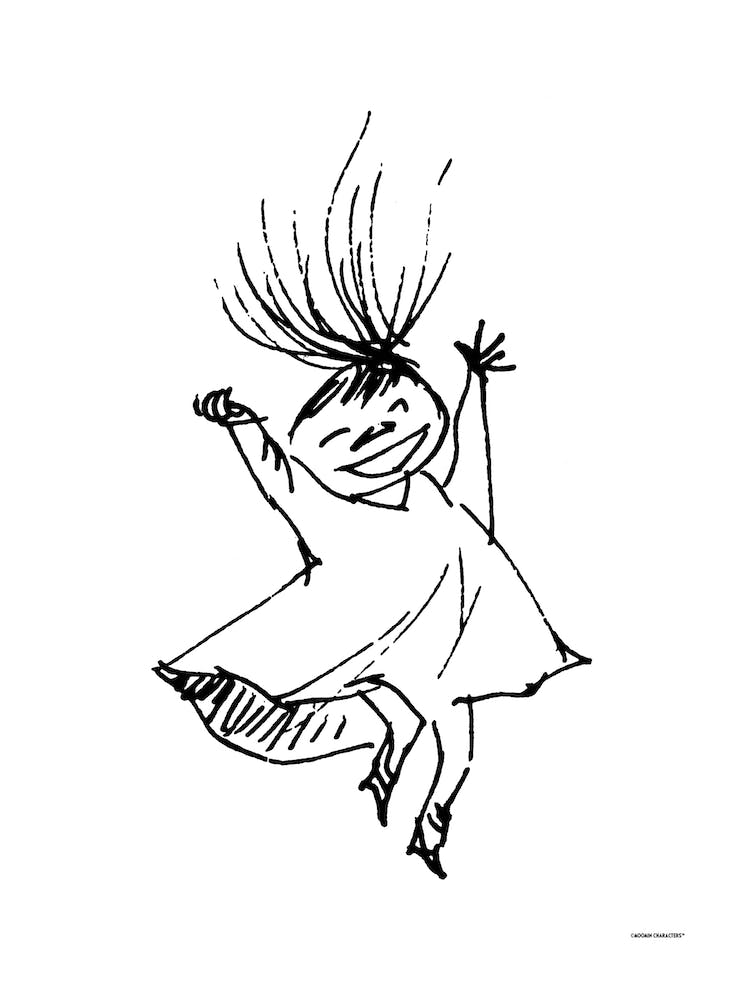 The Moomin Drawings Collection Happy Mymble Art Print by The Moomin Art ...
