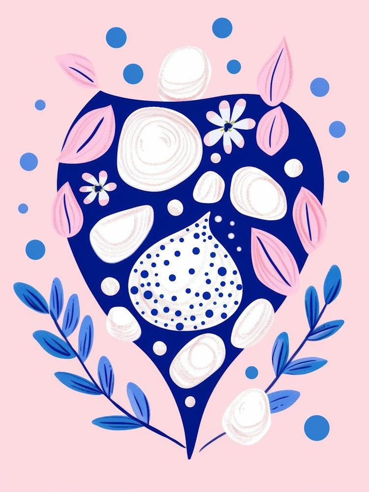 Heart With Flowers And Leaves