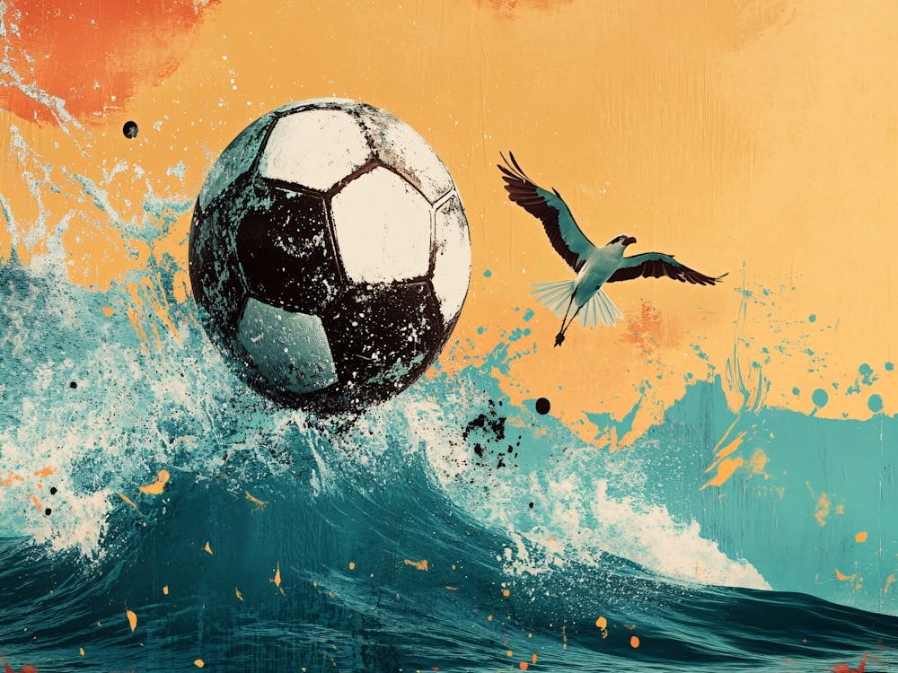 Soccer Ball In The Ocean