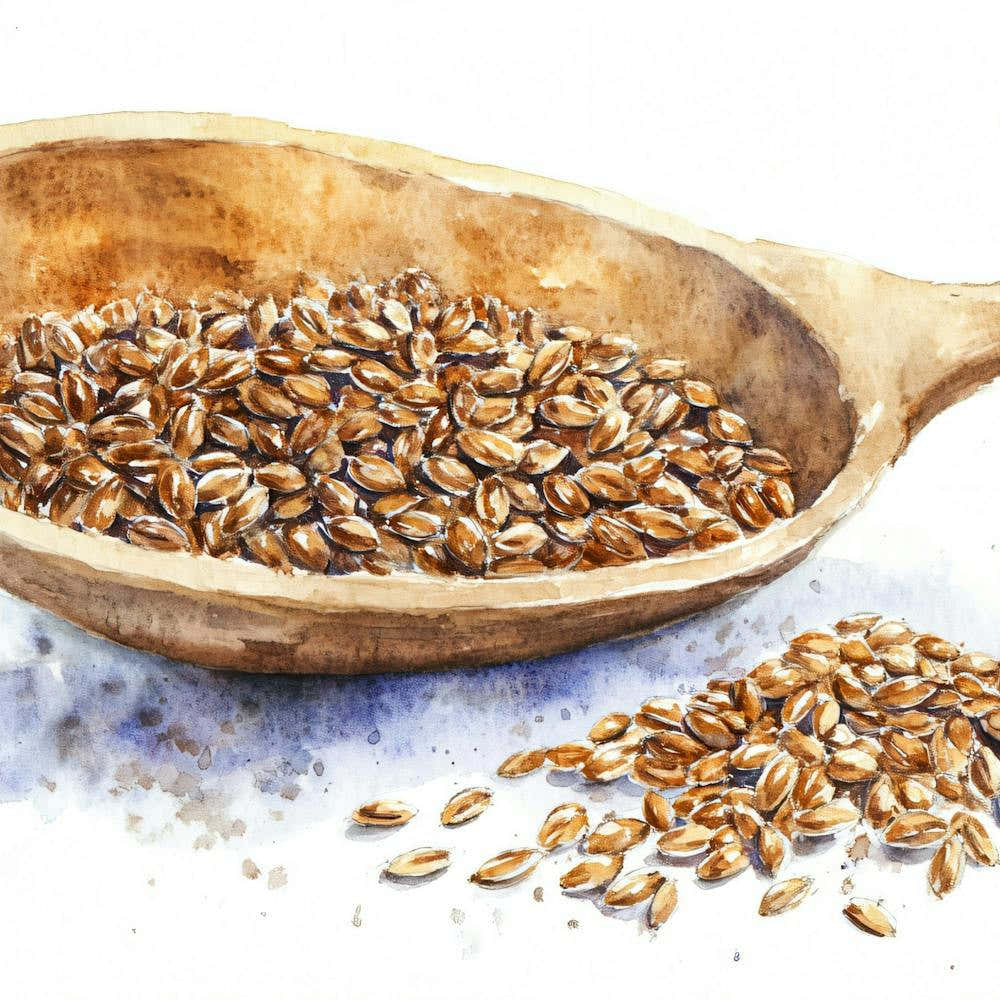 Watercolor Illustration Of Wheat