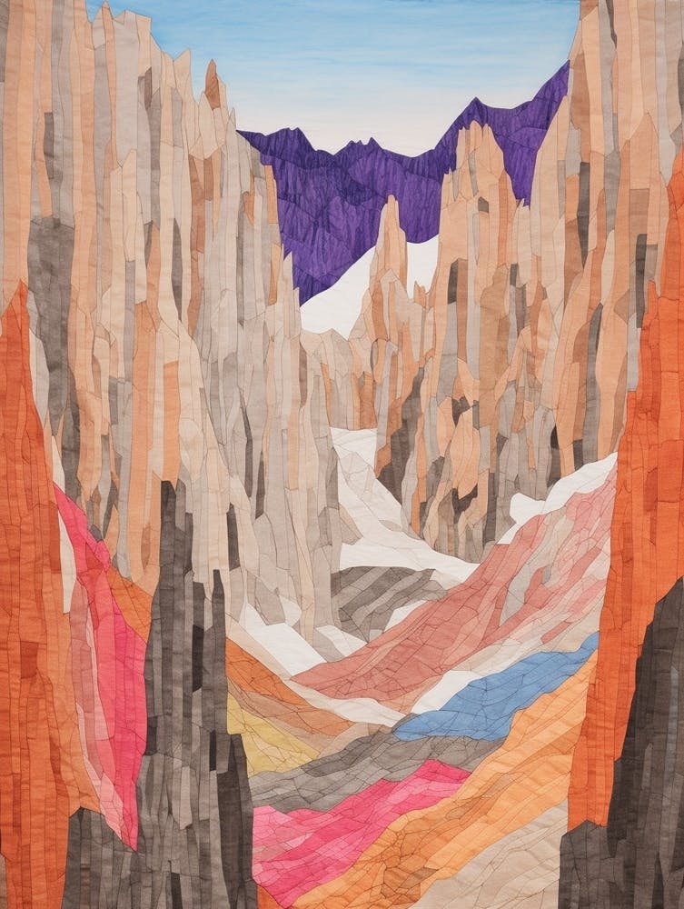 Mount Whitney United States 2 Colourful Mountain Illustration