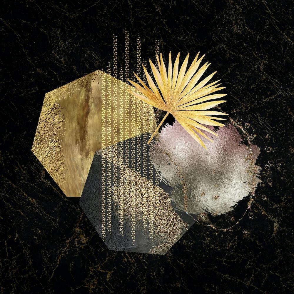 Gold Leaf Geo Botanical