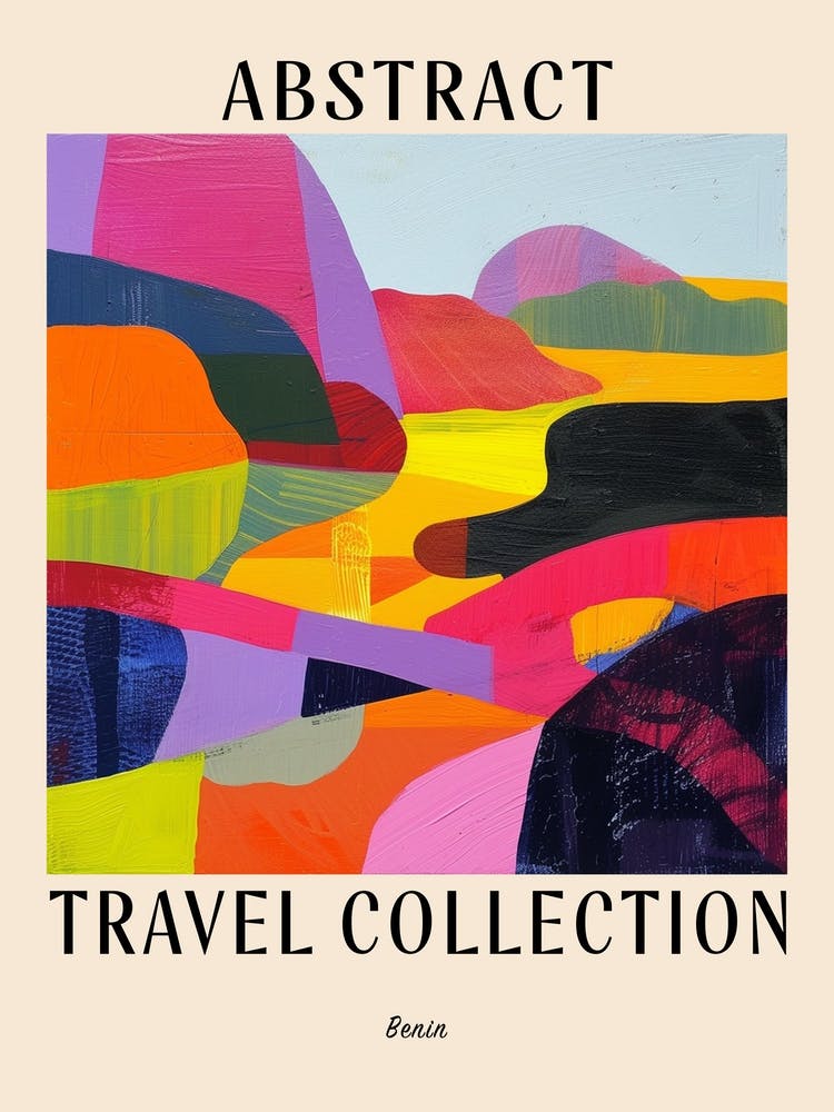 Abstract Travel Collection Poster Benin
