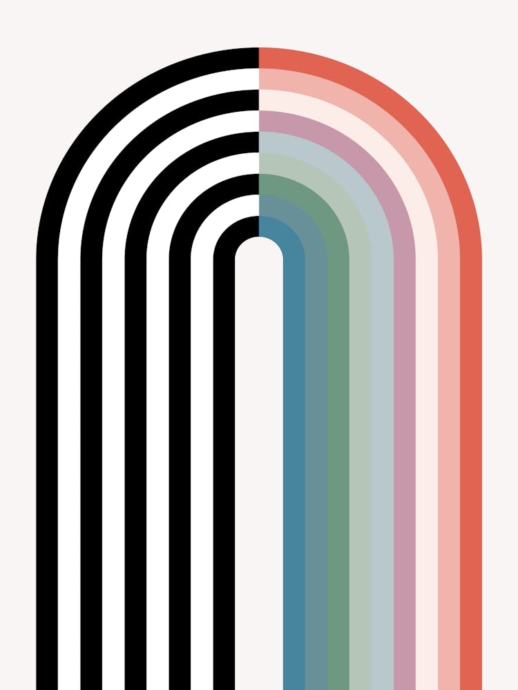 Cool Mid Century Rainbow
