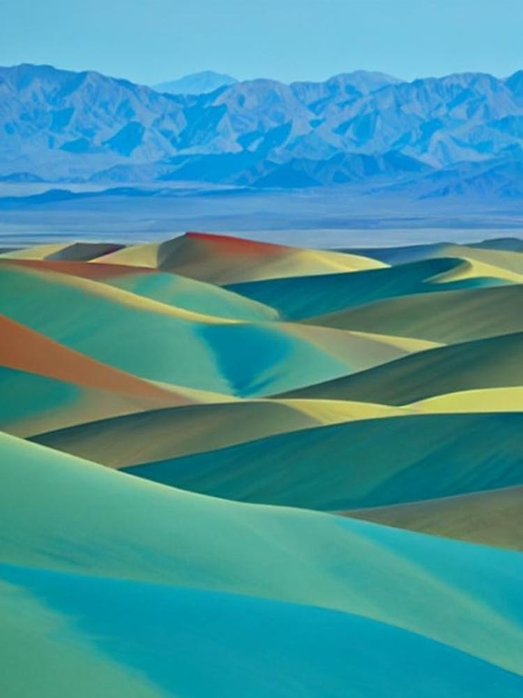 Death Valley National Park United States Of America Blue Oil Painting 1 