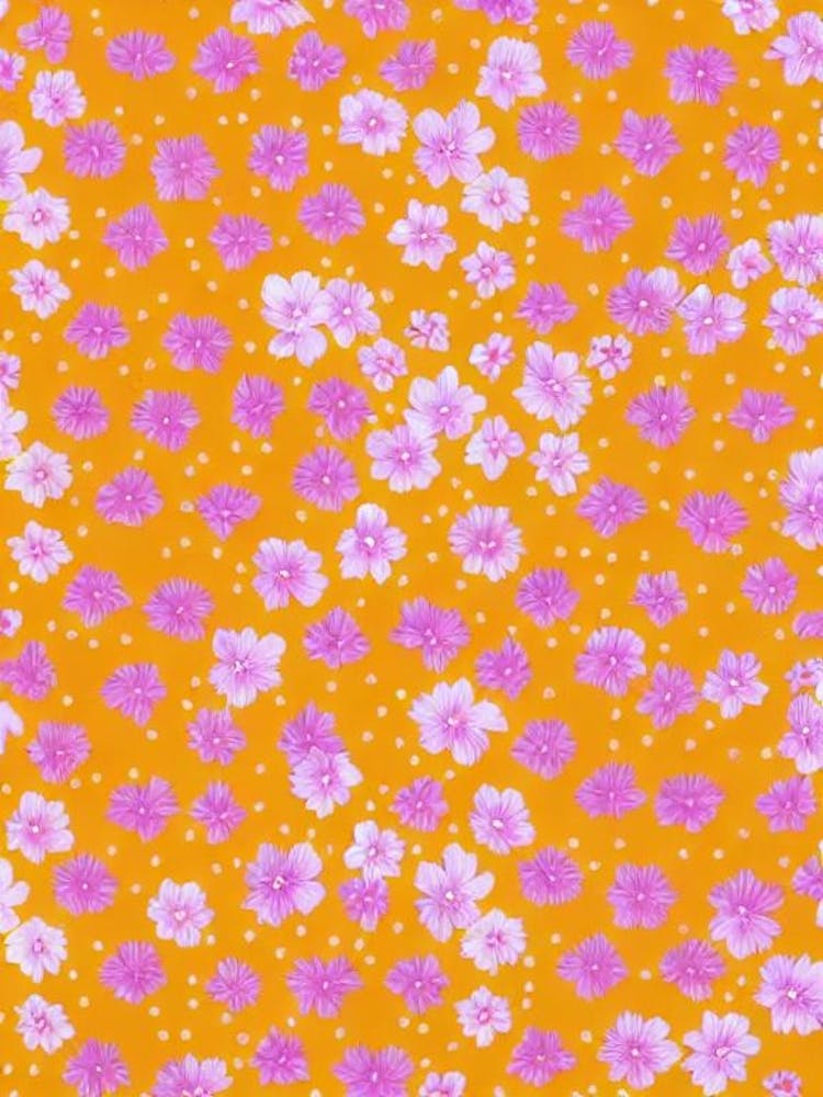 Phlox Floral Print Warm Tones 1 Flower