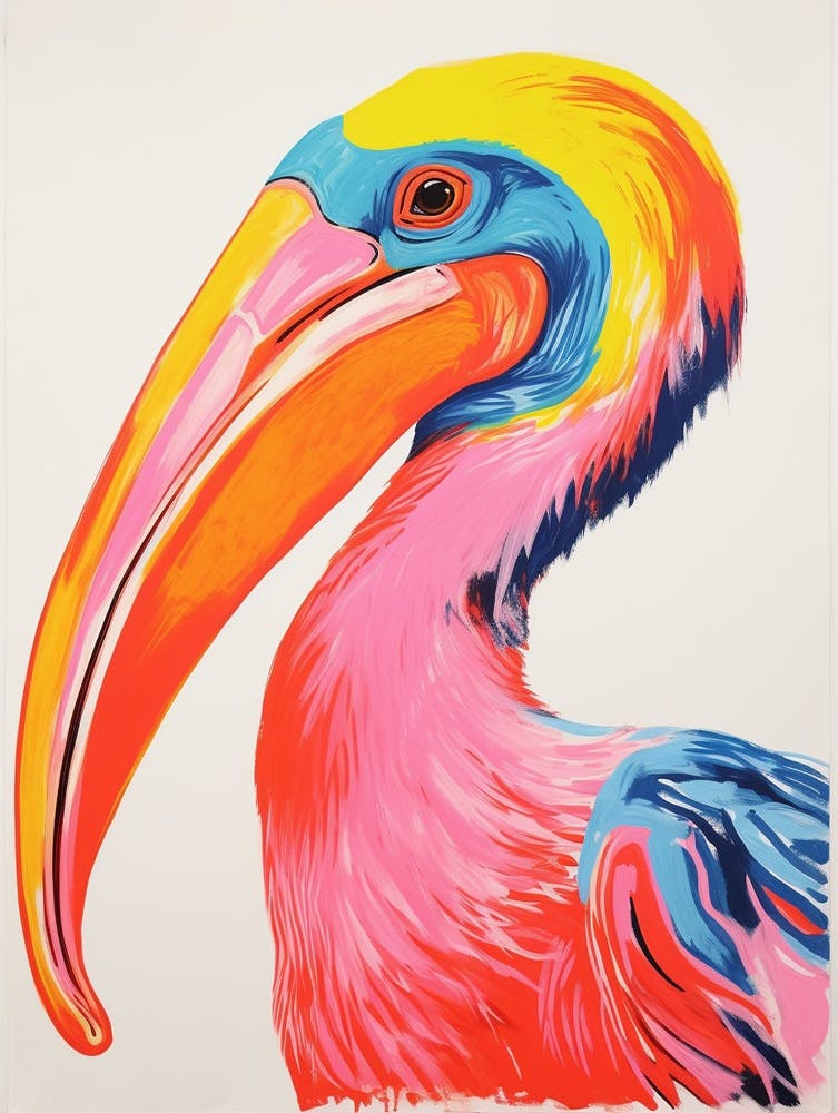 Colourful Bird Painting Pelican 4