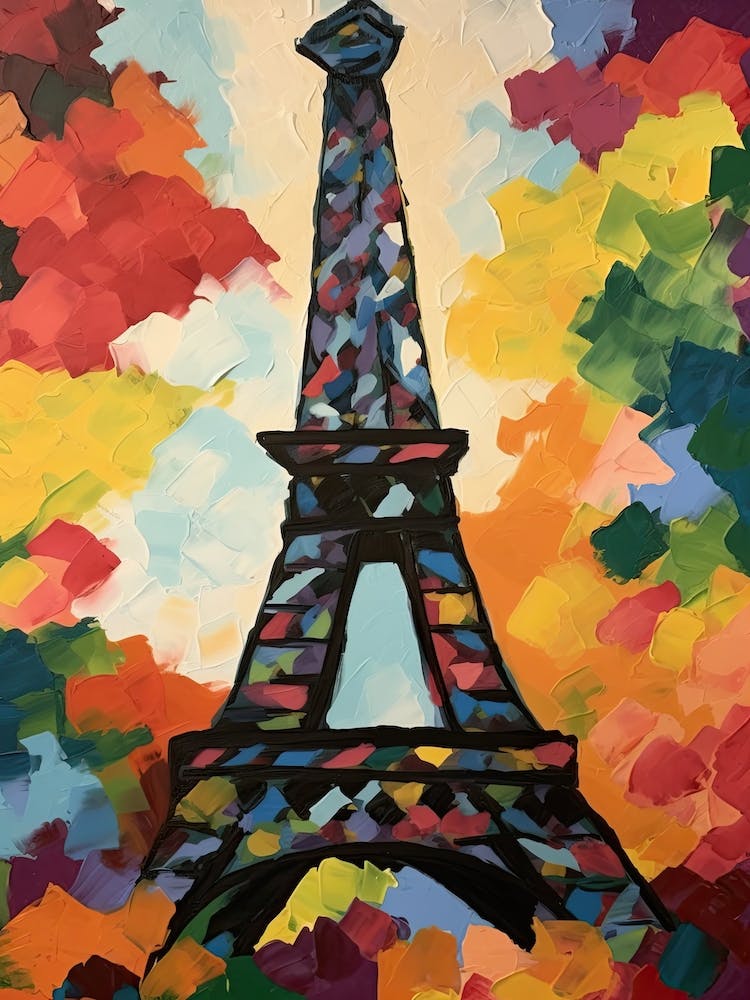 Eiffel Tower Paris France Henri Matisse Style 5