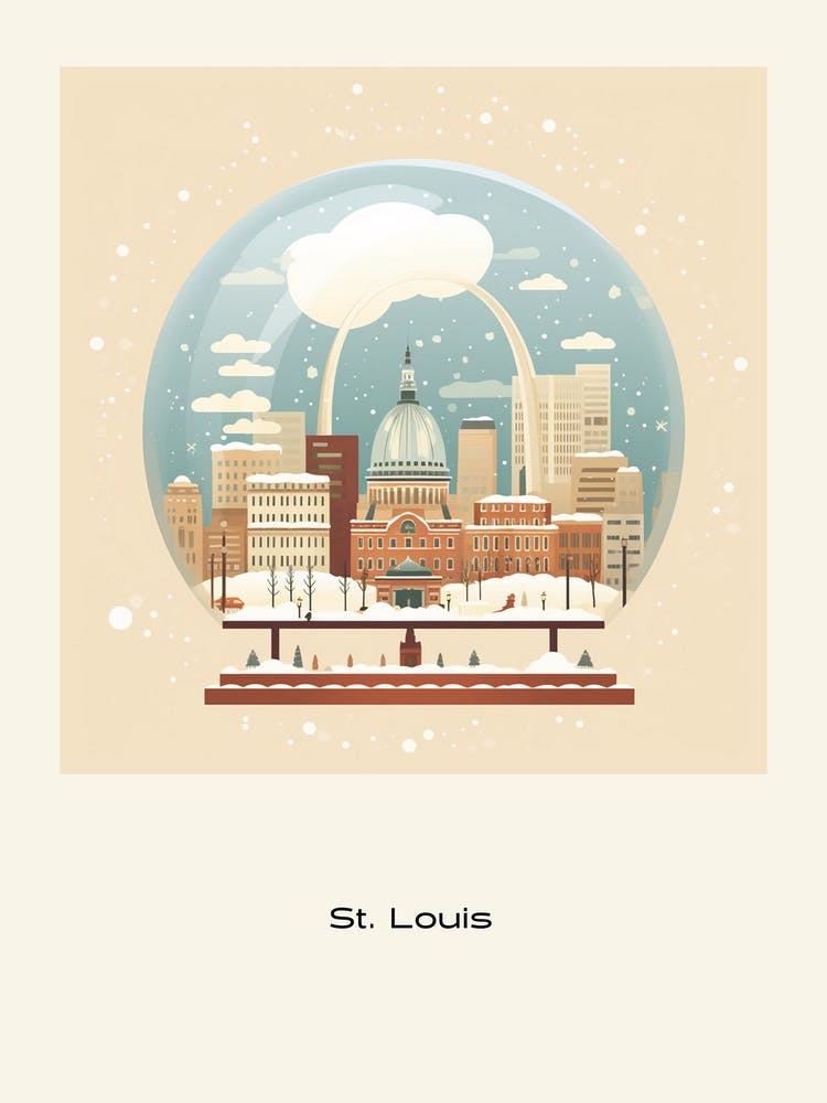 St Louis Missouri Usa Snowglobe Poster