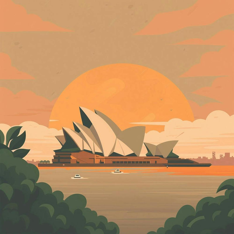 A Sydney Opera House In Sydney Lofi Illustration 1720432824 1