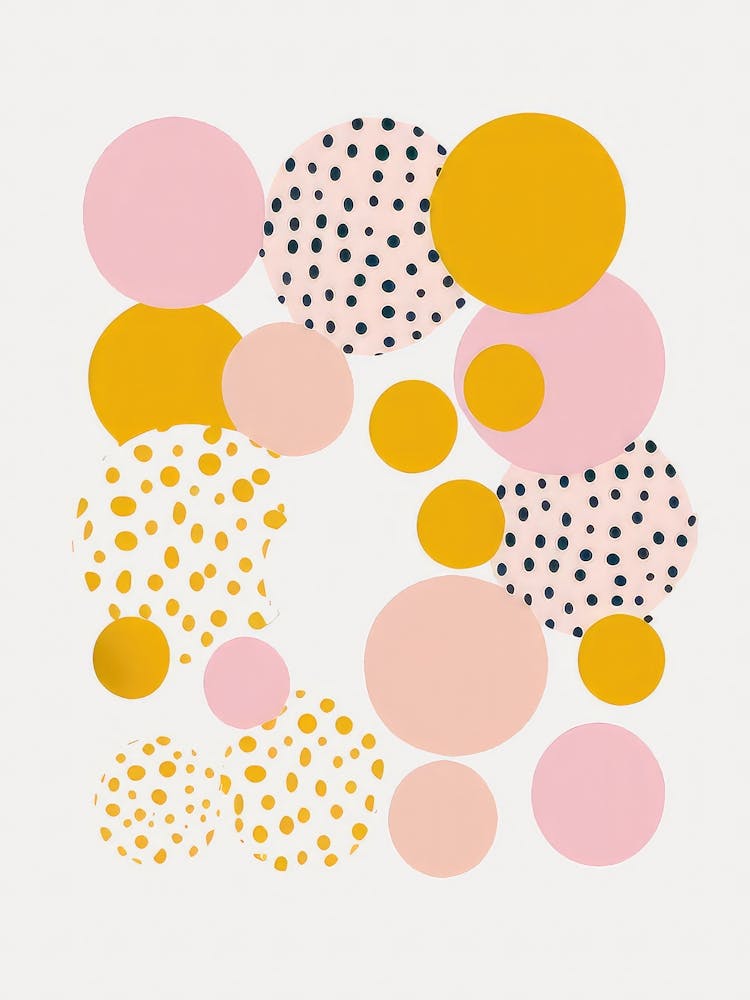 Abstract Polka Dot Circles