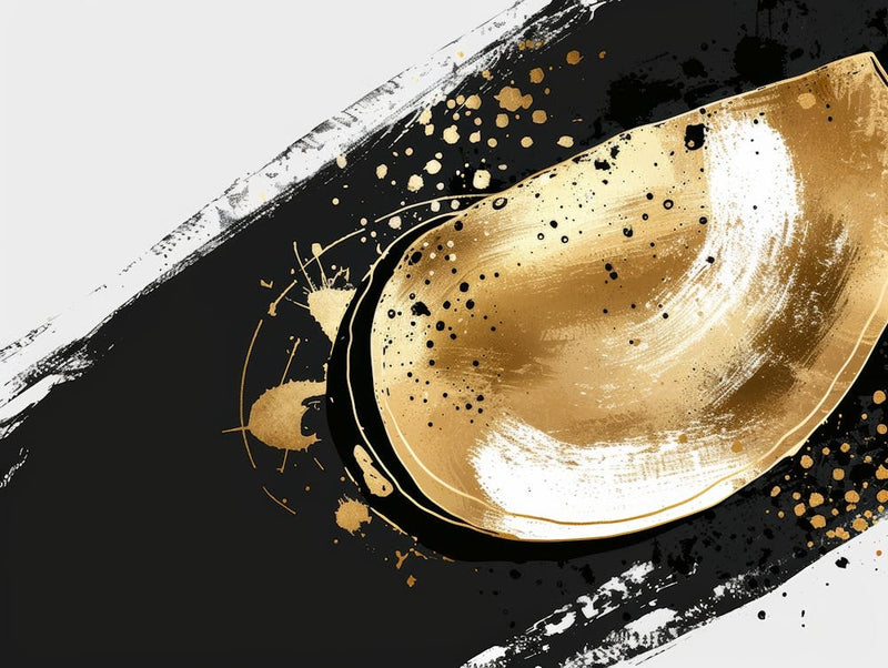 Gold Splatter Painting