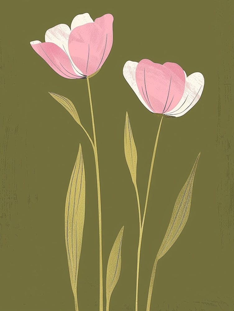 Pink & Green Buttercup 1