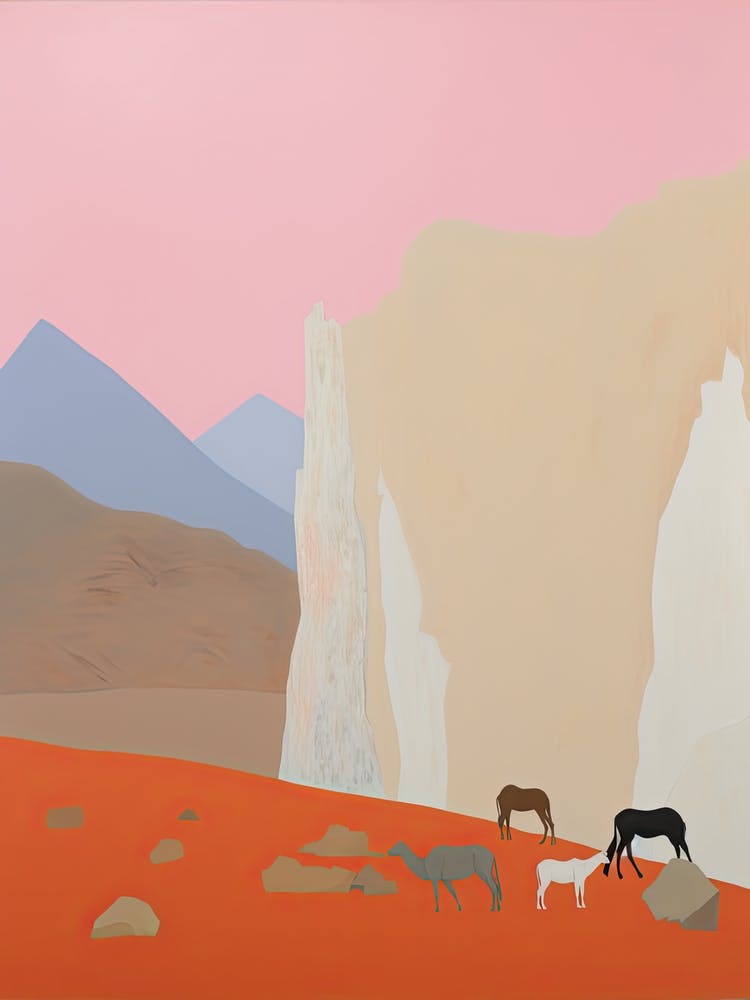 Dasht E Lut   Iran, Contemporary Abstract Illustration 1