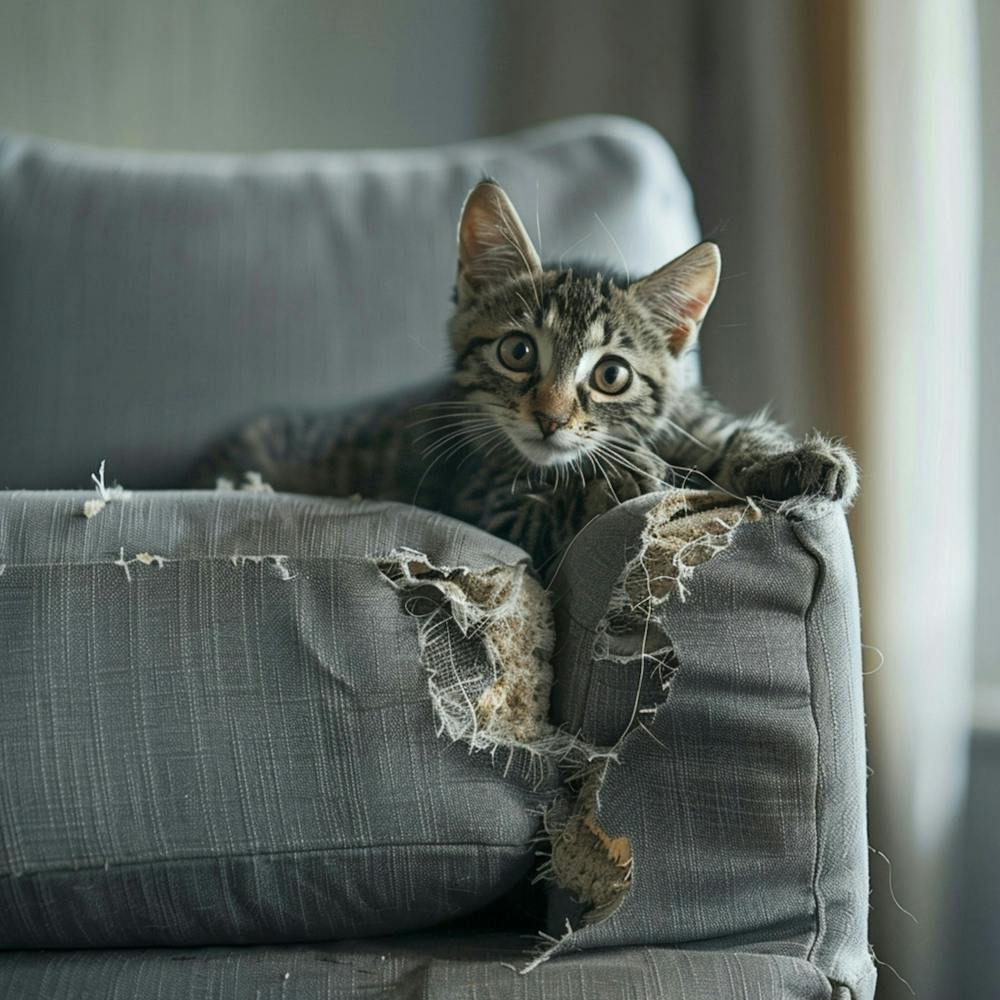 Cat On A Couch