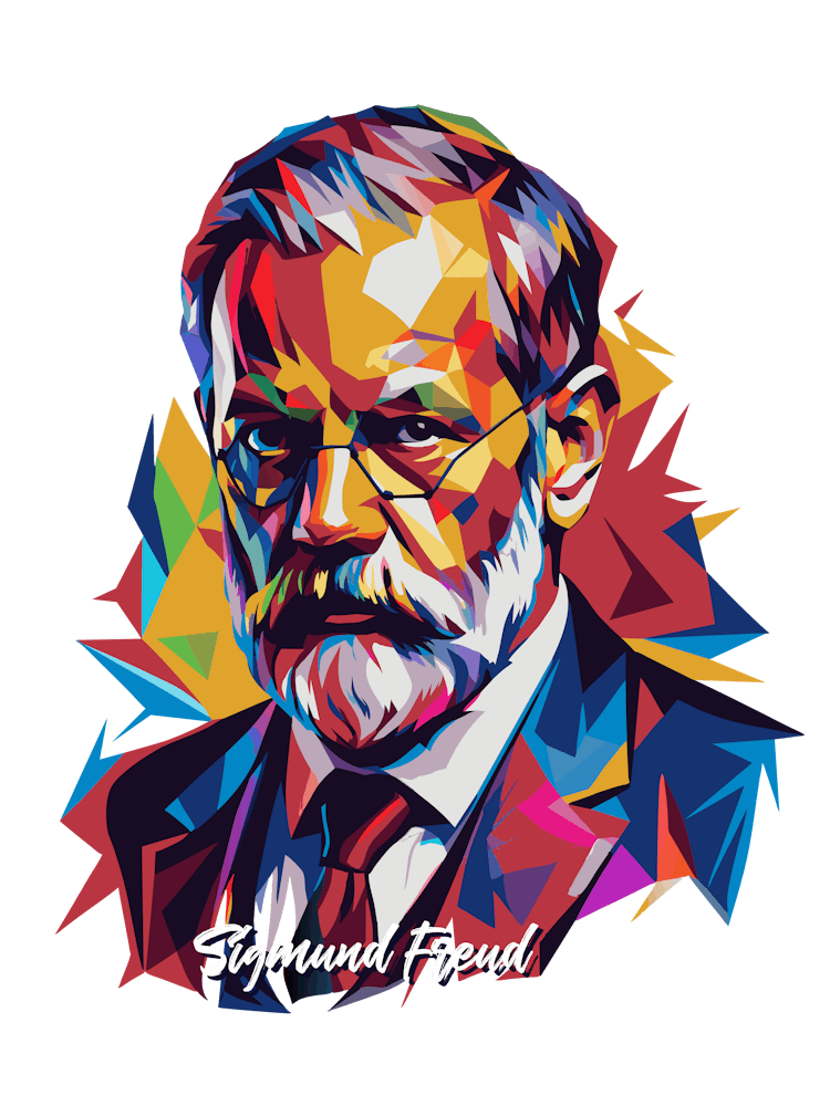 Sigmund Freud 02 Portrait WPAP Pop Art