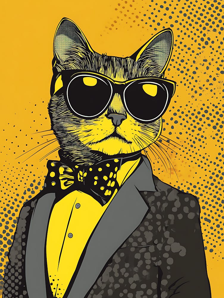 Super Cool Cat Illustration Pop 5