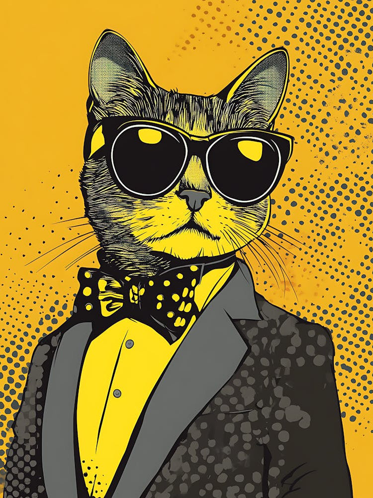 Super Cool Cat Illustration Pop 5