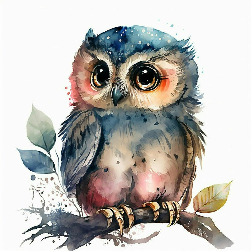 Owl Watercolor Painting
