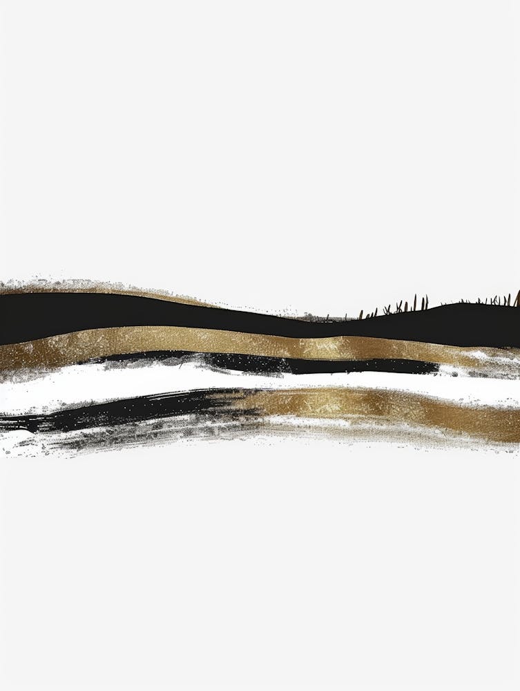 Gold und Schwarz Leinwanddruck 64