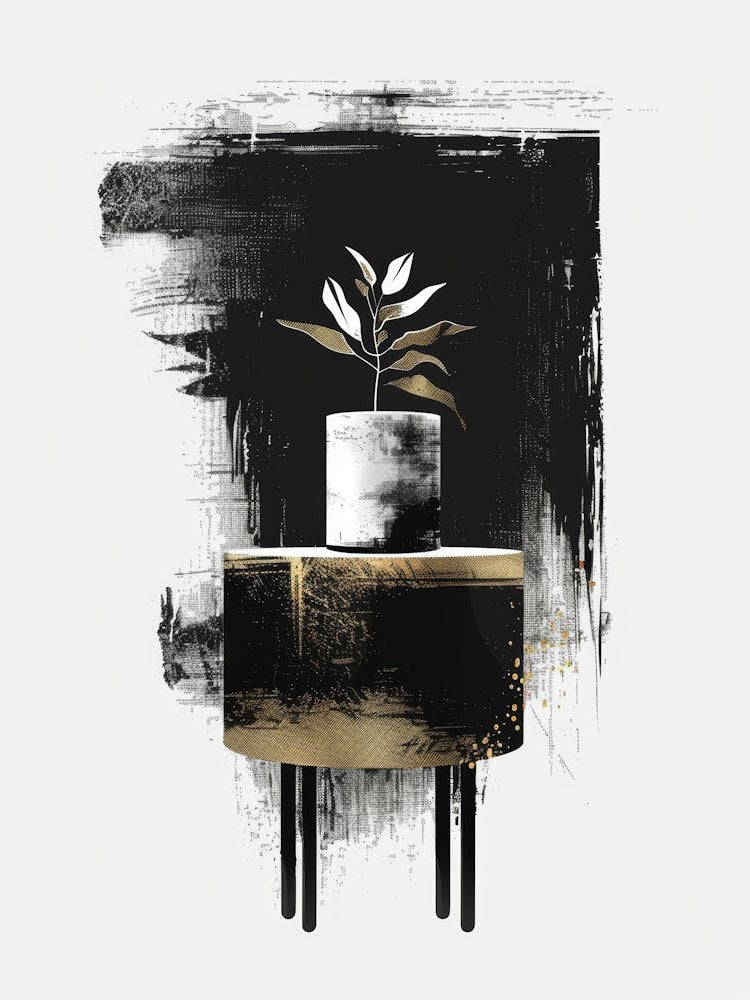 Black And Gold Canvas Print 60