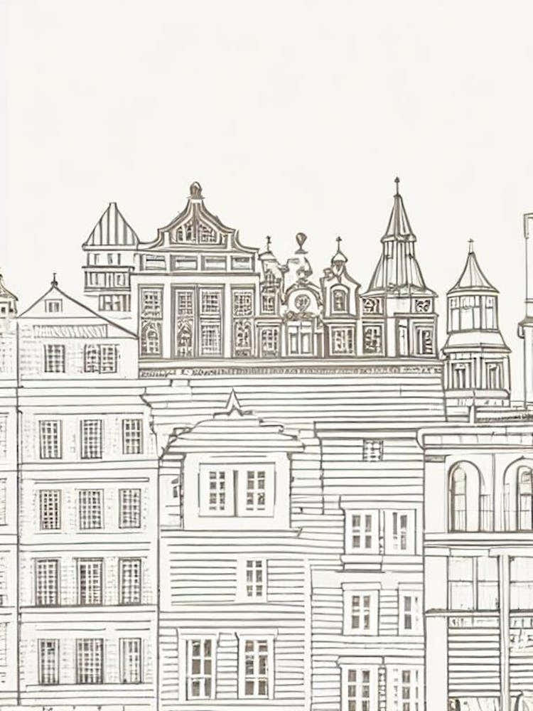 Gamla Stan (Old Town) 1 Stockholm Boho Landmark Illustration