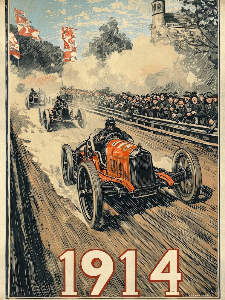 Aihrgdesign A Vintage Poster Of An Automobile Rally In 1914 F 7000ba04 0139 40ab 84a9 42546e70ae2f 1