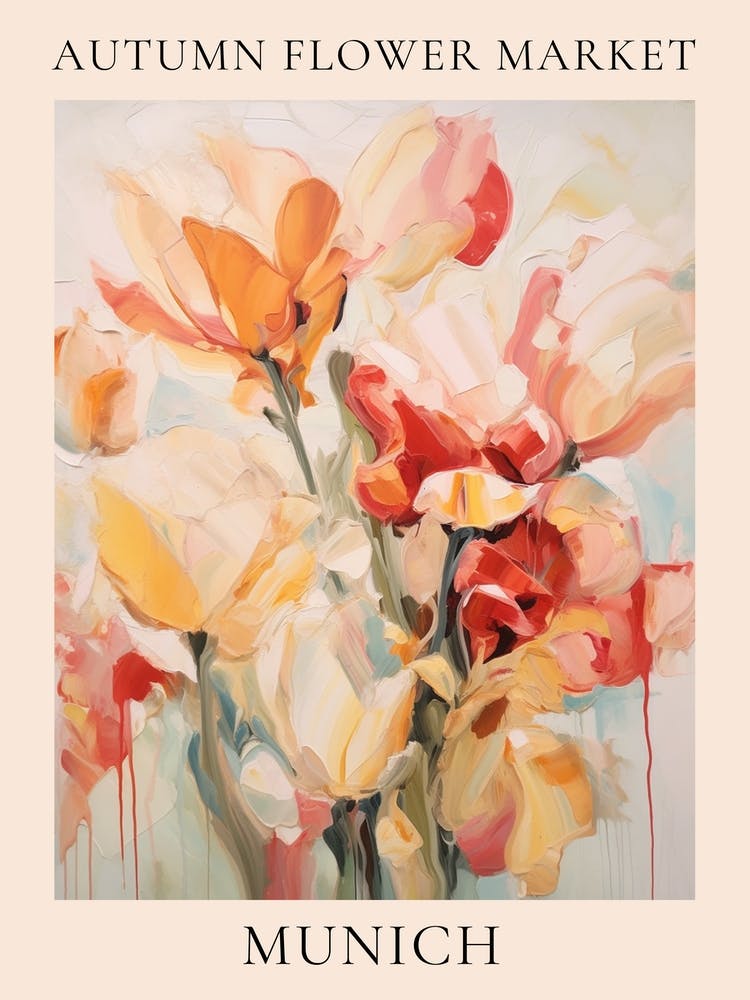 Autumn Flower Market Poster Munich 2