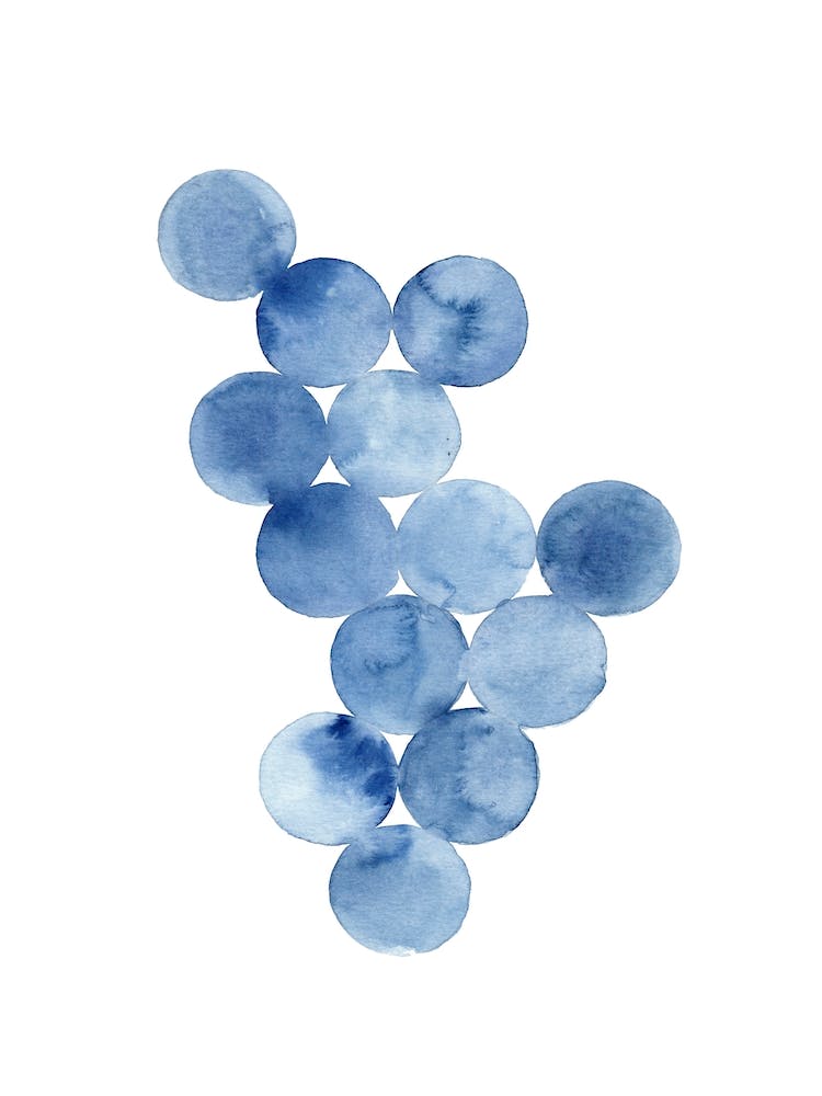Watercolor Blue Circles